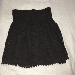 Black lace skirt